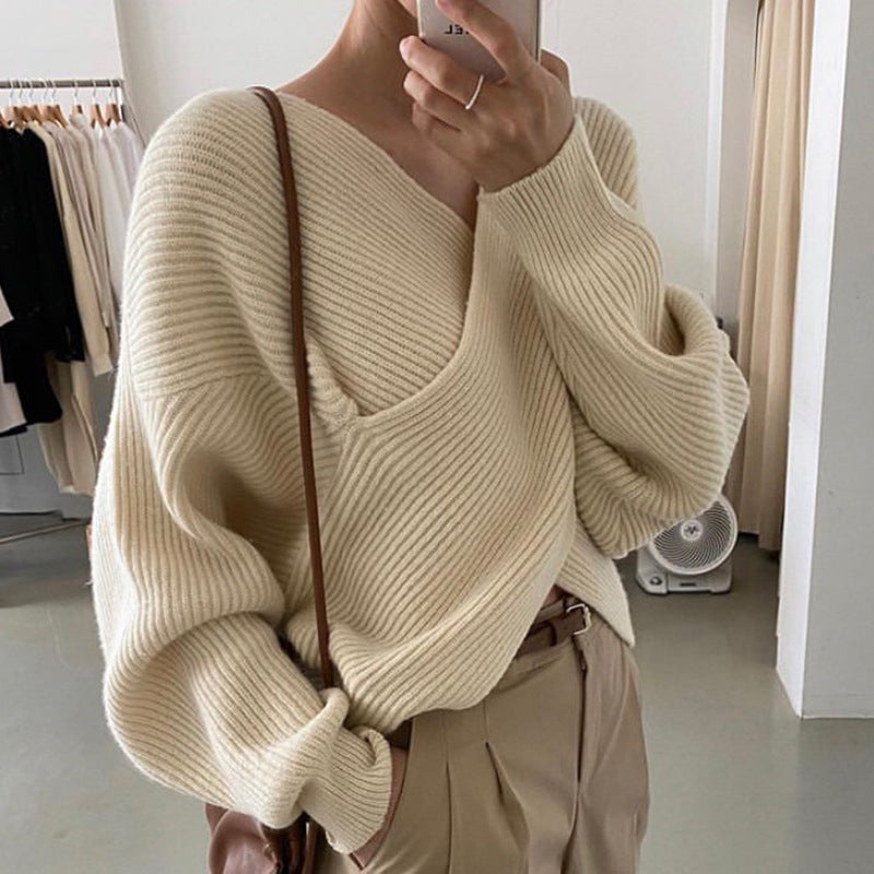 Agathe™ - Maglione incrociato in maglia elegante