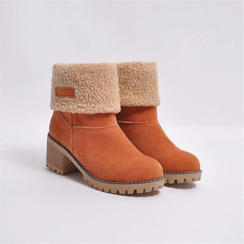 NovaBoots™ - Stivali in camoscio con risvolto in montone