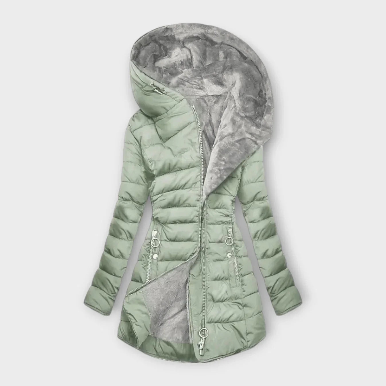 Senna™ - Cappotto con cappuccio foderato in pelliccia sintetica