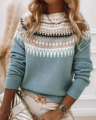 Lena™ - Maglione in cotone con motivo jacquard