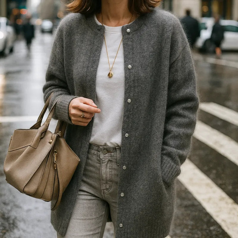 Juliette™ - Cardigan lungo in lana morbida