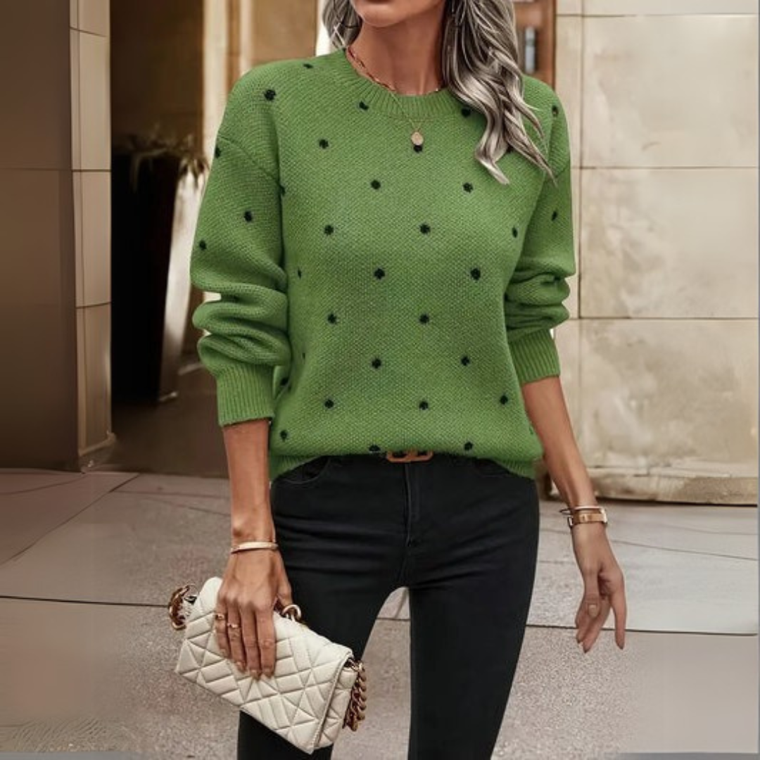 Avana™ - Maglione a pois con girocollo