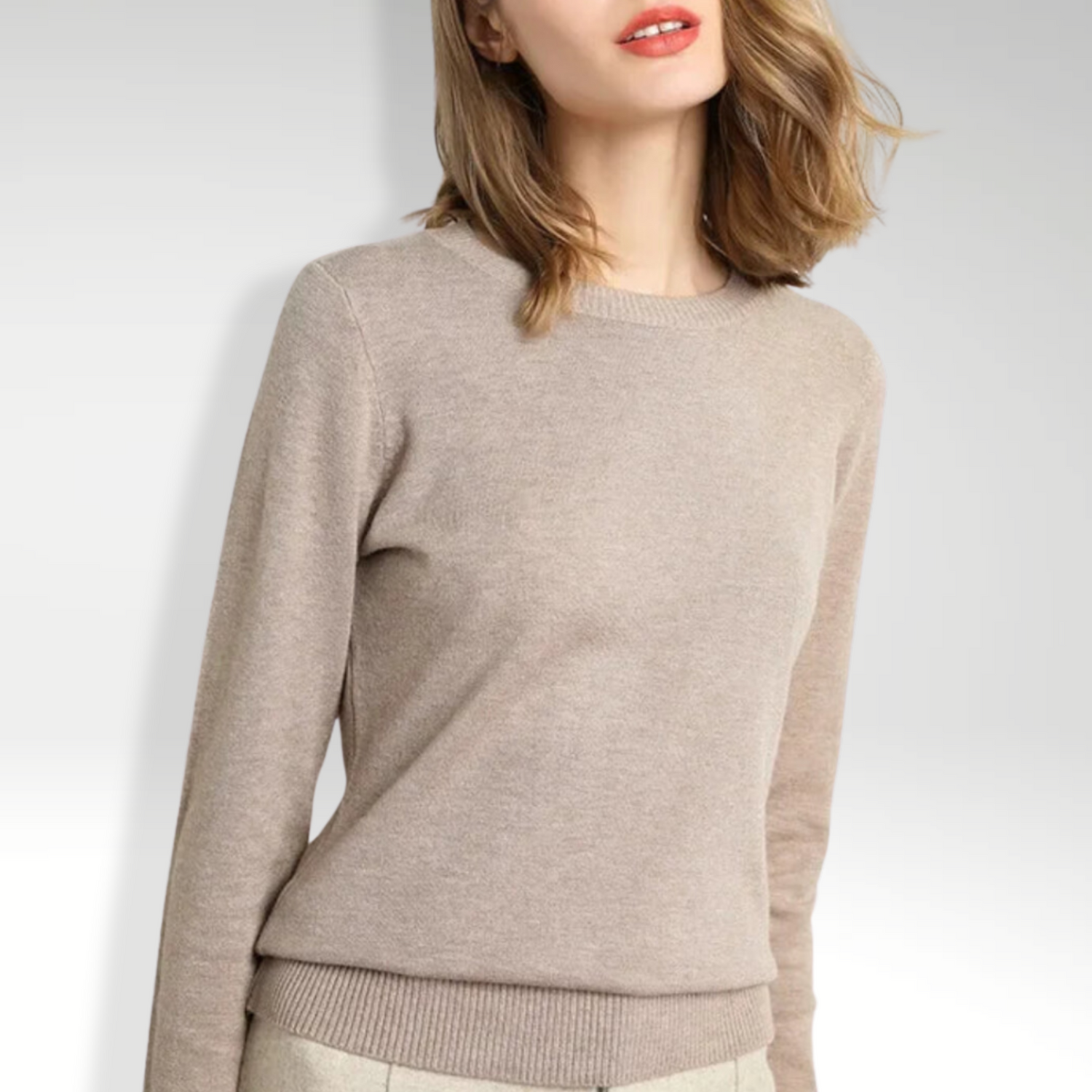 Clémentine™ - Maglione da donna a girocollo in cotone
