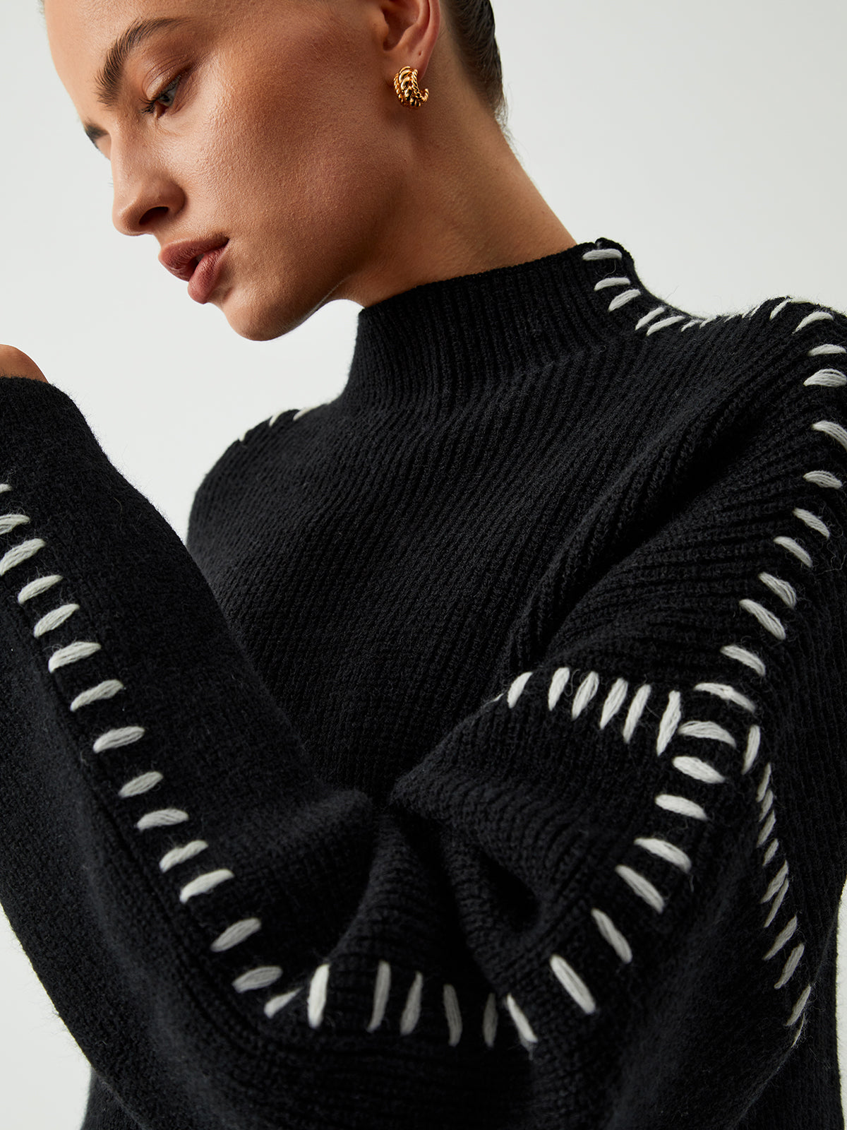 Althea™ - Maglione oversize con cuciture a vista