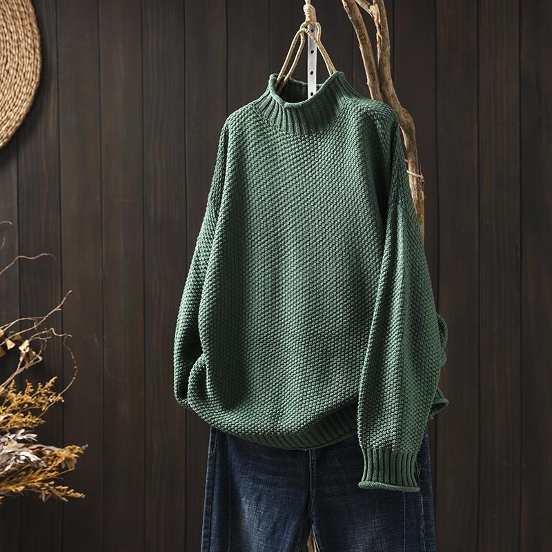 Noara™ - Maglione oversize in cotone con collo alto