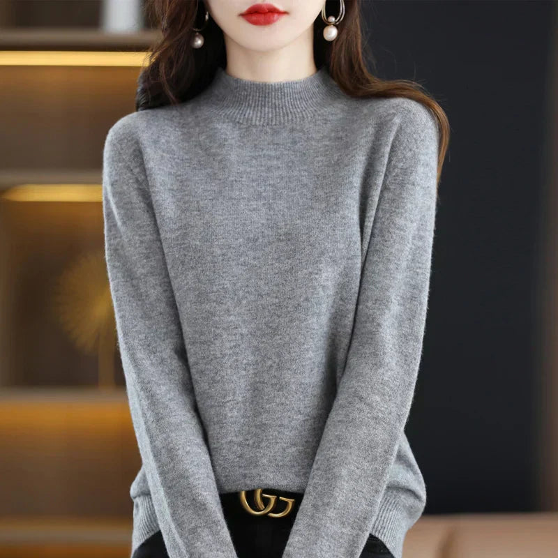 Isaline™ – Maglione in cashmere a collo medio-alto