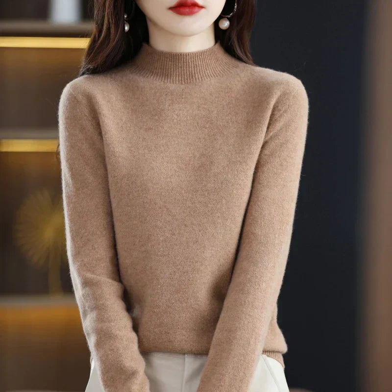 Isaline™ – Maglione in cashmere a collo medio-alto