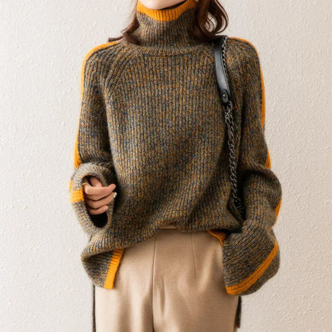 Chamona™ - Maglione dolcevita in lana da donna