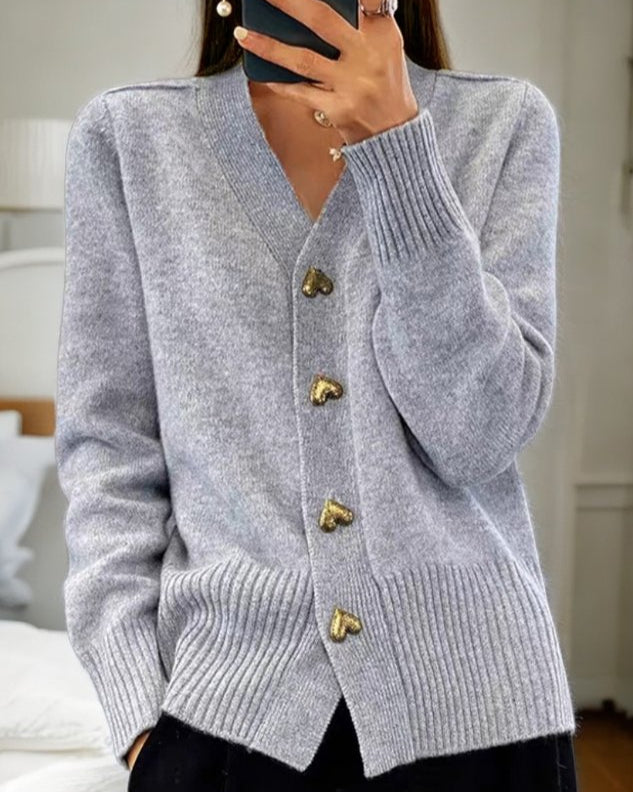Lova™ - Cardigan con bottoni a forma di cuore