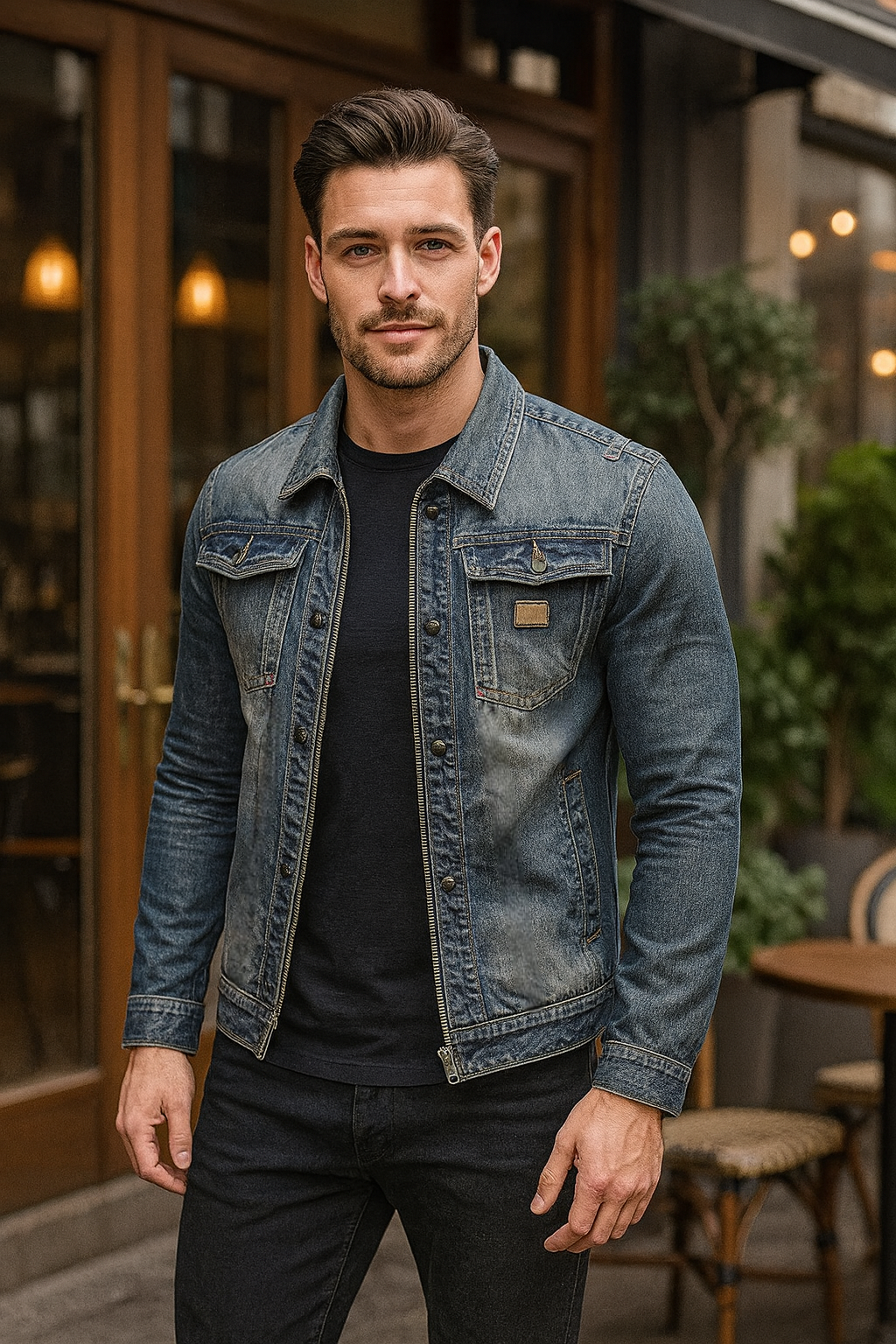 Denver™ – Giacca in denim slavato da uomo